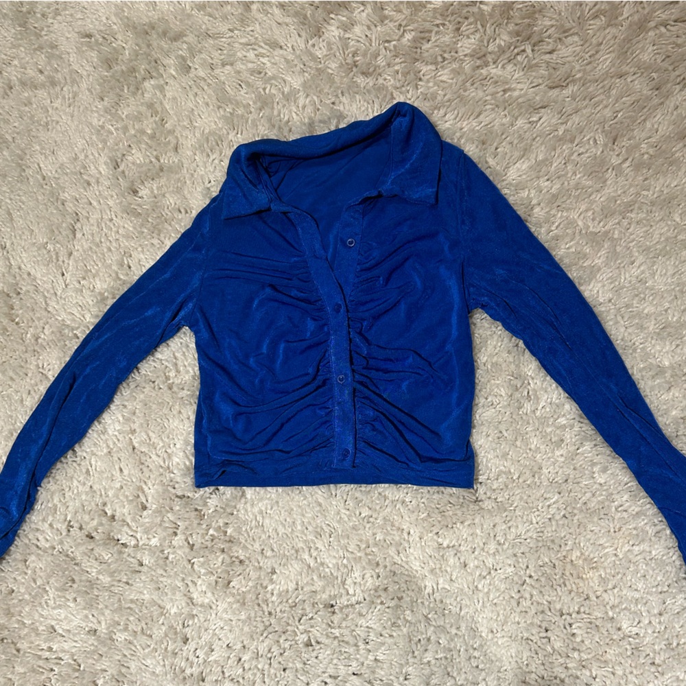 velvet rouched button up URBAN OUTFITTERS